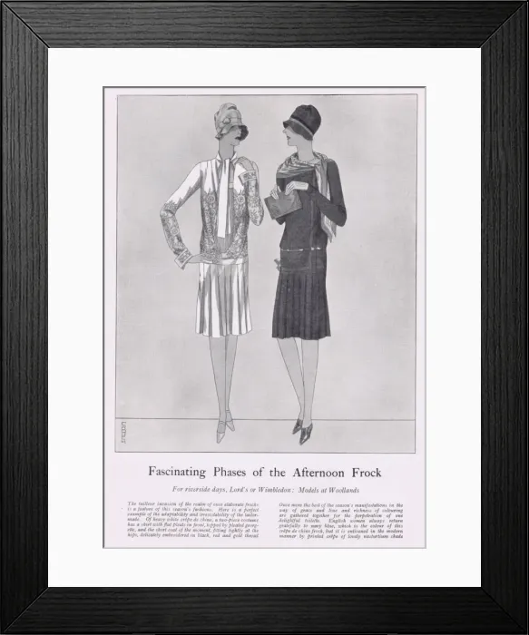 Framed Print : Afternoon Frocks, 1927 Framed Print : Afternoon Frocks, 1927
