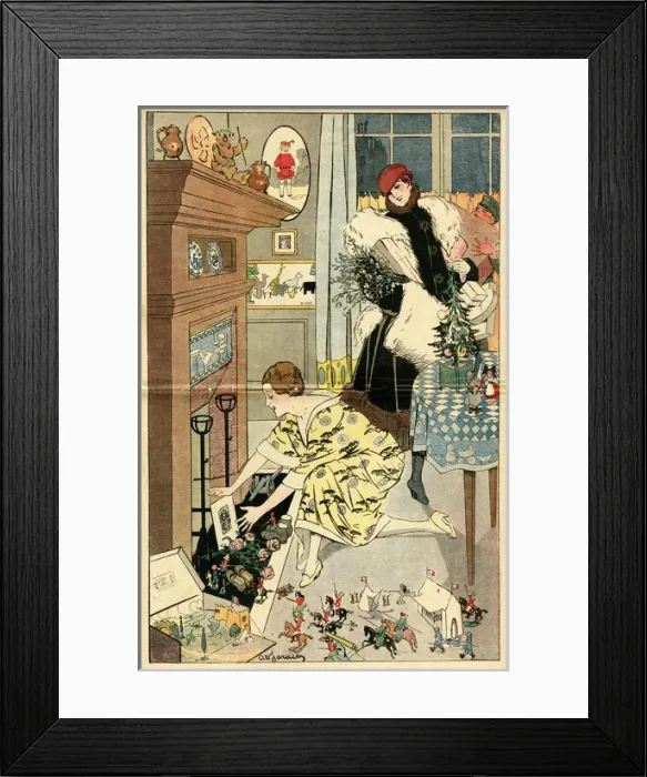 Framed Print : Cartoon, There will be a party, WW1 Framed Print : Cartoon, There will be a party, WW1