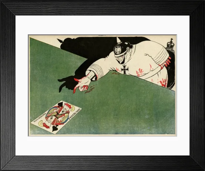 Framed Print : Cartoon, His Last Card... Its a Knave, WW1 Framed Print : Cartoon, His Last Card... Its a Knave, WW1