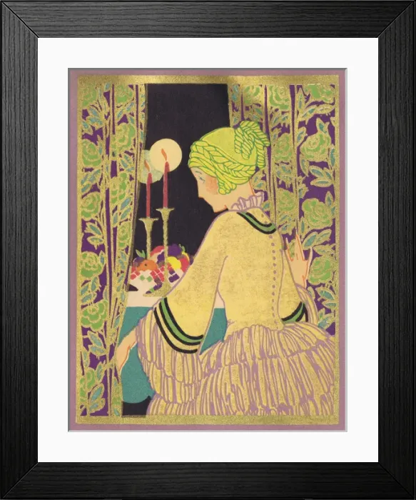 Framed Print : Art deco iIllustration for dinner time Framed Print : Art deco iIllustration for dinner time