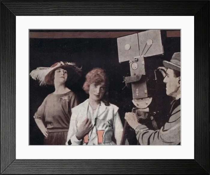 Framed Print : Filming a British silent, 1920 Framed Print : Filming a British silent, 1920