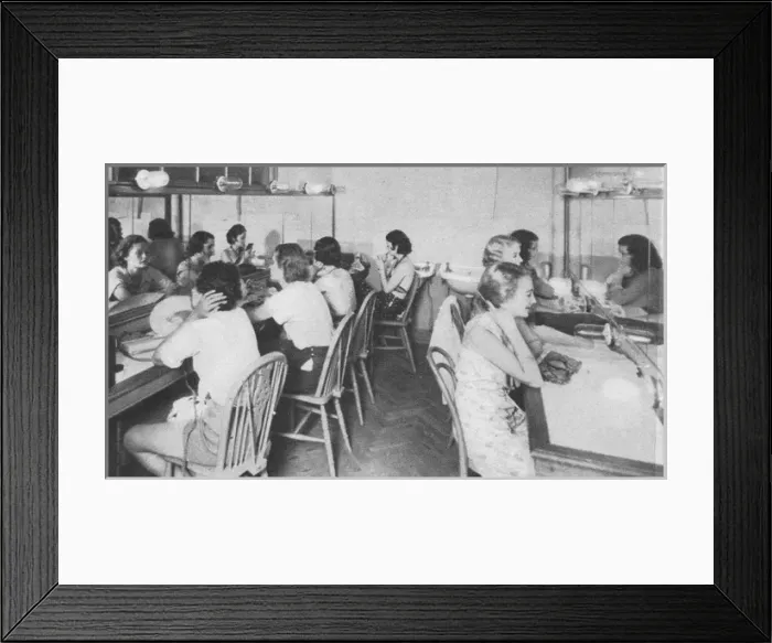 Framed Print : A crowd dressing room at the Gainsborough studio Framed Print : A crowd dressing room at the Gainsborough studio