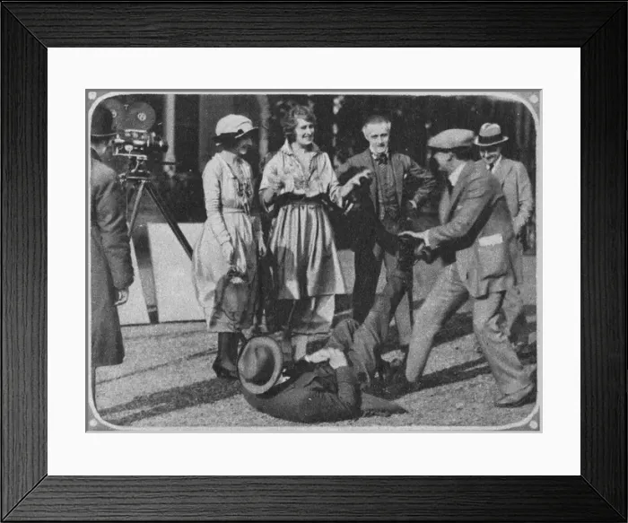 Framed Print : Donald Crisp filming The Princess of New York (1921) Framed Print : Donald Crisp filming The Princess of New York (1921)