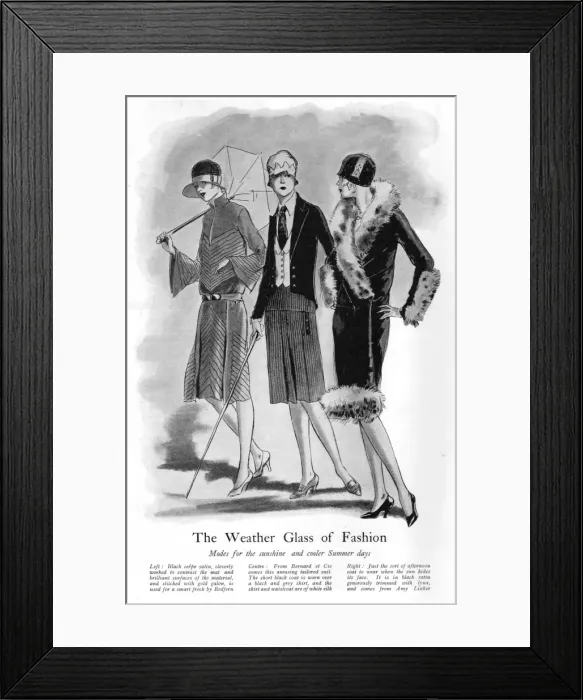 Framed Print : Fashion modes for summer, 1927 Framed Print : Fashion modes for summer, 1927