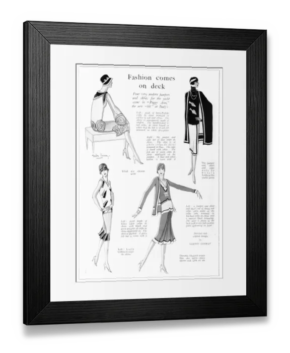 Framed Print : Fashions by Gordon Conway for the stage production of Peggy Framed Print : Fashions by Gordon Conway for the stage production of Peggy