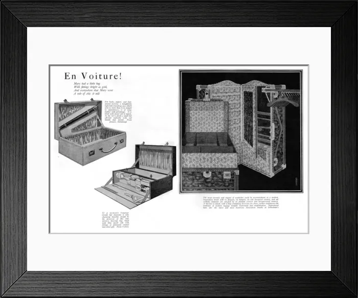 Framed Print : The luxury of luggage, 1927 Framed Print : The luxury of luggage, 1927