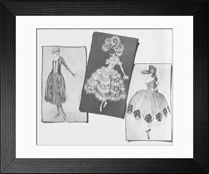 Framed Print : Three sketches by Marcelle De Saint Martin Framed Print : Three sketches by Marcelle De Saint Martin