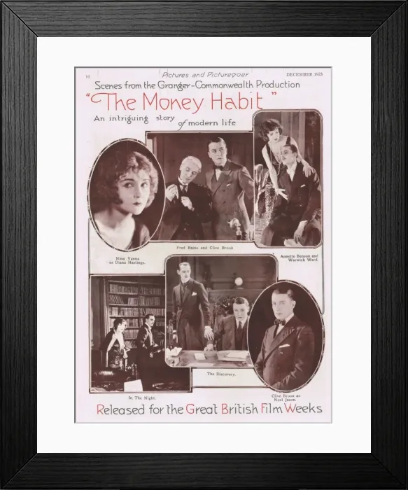 Framed Print : Advert for the Money Habit (1924) Framed Print : Advert for the Money Habit (1924)