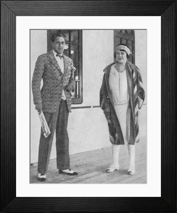 Framed Print : Carlyle Blackwell and his wife (1927)