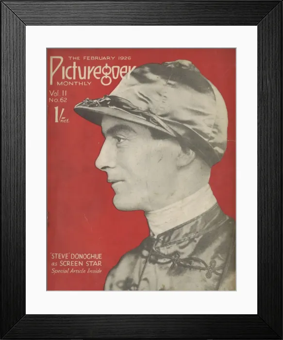 Framed Print : The jockey Stephen Donaghue on the front of Picturegoer maga Framed Print : The jockey Stephen Donaghue on the front of Picturegoer maga