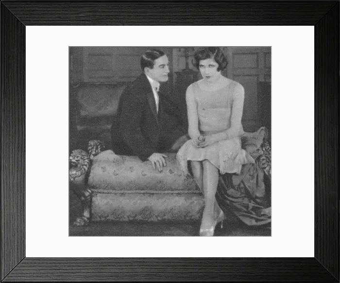 Framed Print : Stephen Donaghue and Madge Stuart in one of the racing drama Framed Print : Stephen Donaghue and Madge Stuart in one of the racing drama