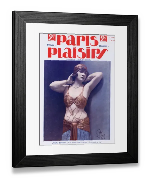 Framed Print : Cover for Paris Plaisirs number 17, October 1923 Framed Print : Cover for Paris Plaisirs number 17, October 1923