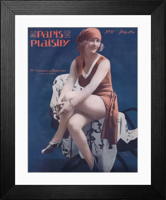 Framed Print : Cover for Paris Plaisirs number 27, August 1924 Framed Print : Cover for Paris Plaisirs number 27, August 1924