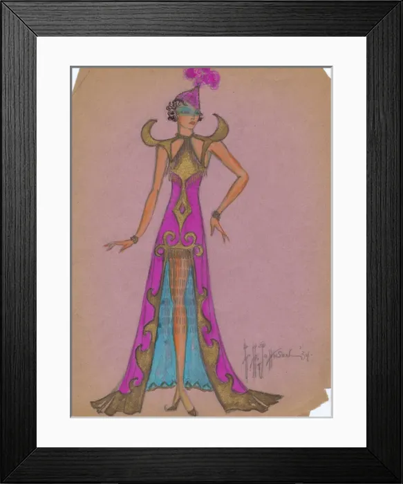Framed Print : Costume design by Gertrude A. Johnson, New York, 1920s Framed Print : Costume design by Gertrude A. Johnson, New York, 1920s