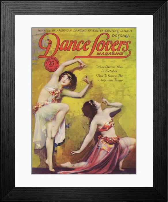 Framed Print : Cover of Dance Magazine, October 1925