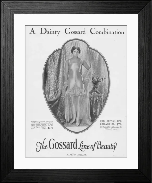 Framed Print : Advert for the Dainty Gossard Combination, 1927 Framed Print : Advert for the Dainty Gossard Combination, 1927
