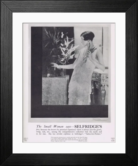 Framed Print : Advert for Selfridges, 1927 Framed Print : Advert for Selfridges, 1927