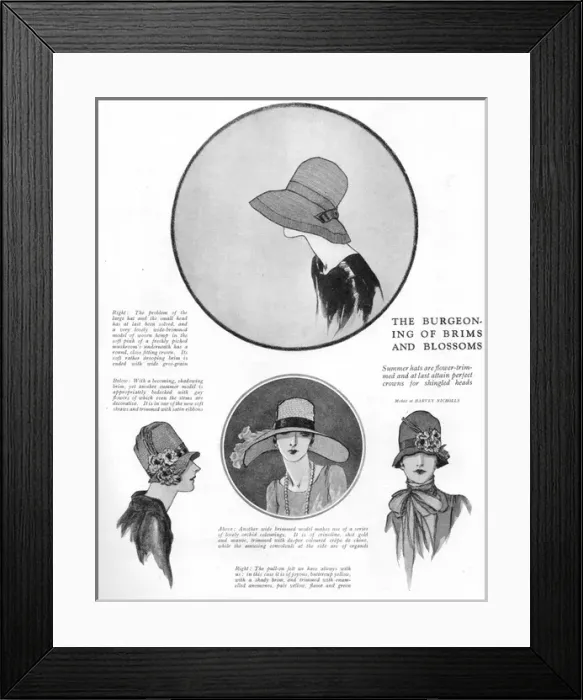 Framed Print : Hats: Brims and Blossoms, 1927 Framed Print : Hats: Brims and Blossoms, 1927