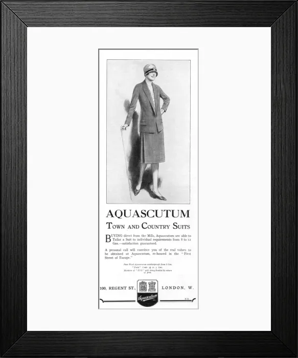 Framed Print : Advert for Aquascutum, 1927 Framed Print : Advert for Aquascutum, 1927