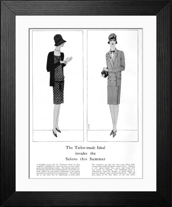 Framed Print : Tailor-made summer frocks from London salons, 1927 Framed Print : Tailor-made summer frocks from London salons, 1927