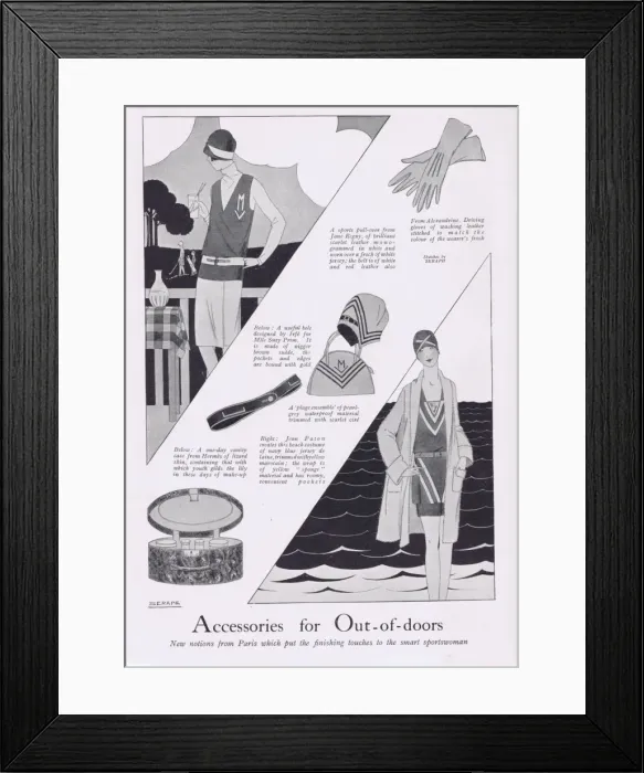 Framed Print : Outdoor Fashion Accessories 1927 Framed Print : Outdoor Fashion Accessories 1927