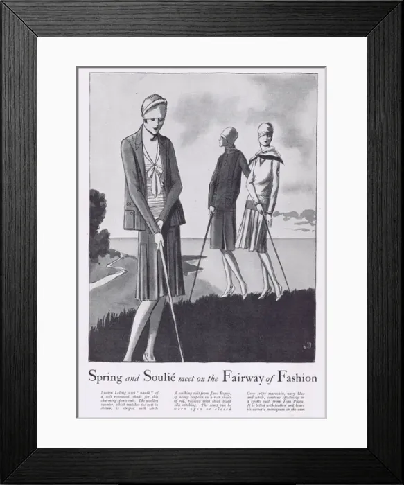 Framed Print : Spring Golfing Fashions, 1927 Framed Print : Spring Golfing Fashions, 1927