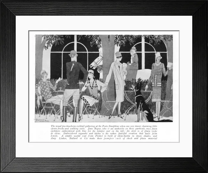 Framed Print : Fashions at the Port Dauphine, Paris, 1927 Framed Print : Fashions at the Port Dauphine, Paris, 1927