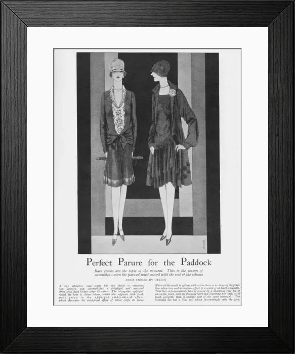 Framed Print : Race Frocks by Itylus, 1927 Framed Print : Race Frocks by Itylus, 1927