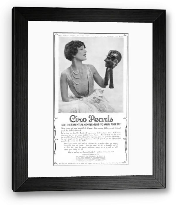 Framed Print : Ciros pearls advert, 1927 Framed Print : Ciros pearls advert, 1927