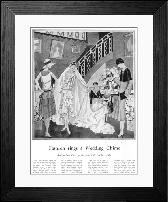 Framed Print : Bridal fashions, 1927 Framed Print : Bridal fashions, 1927