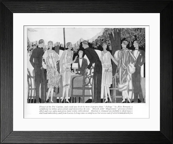 Framed Print : Fashions at the Pre-Catalan, Paris, 1927 Framed Print : Fashions at the Pre-Catalan, Paris, 1927