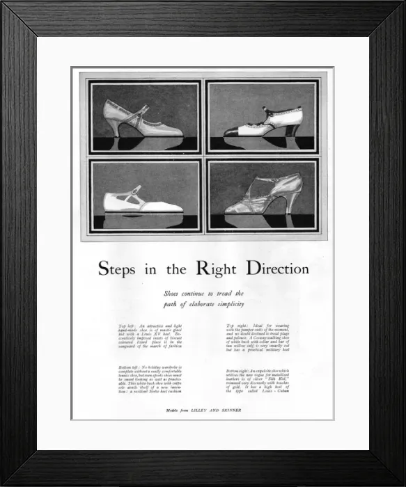 Framed Print : Steps in the Right Direction : Shoe Models, 1927 Framed Print : Steps in the Right Direction : Shoe Models, 1927
