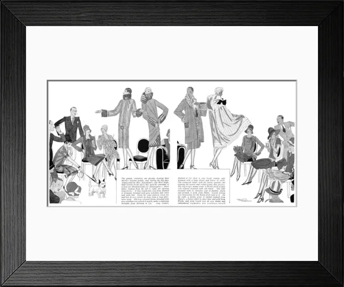 Framed Print : Paris Fashions at the Grand Couturiers, 1927