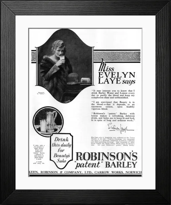 Framed Print : Advert for Robinsons Barley, 1927 Framed Print : Advert for Robinsons Barley, 1927