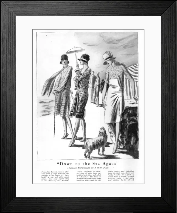 Framed Print : Frocks for the seaside, 1927 Framed Print : Frocks for the seaside, 1927