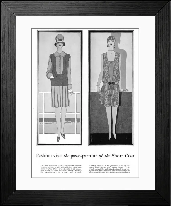 Framed Print : Two creations from Mme Barri, London, 1927 Framed Print : Two creations from Mme Barri, London, 1927