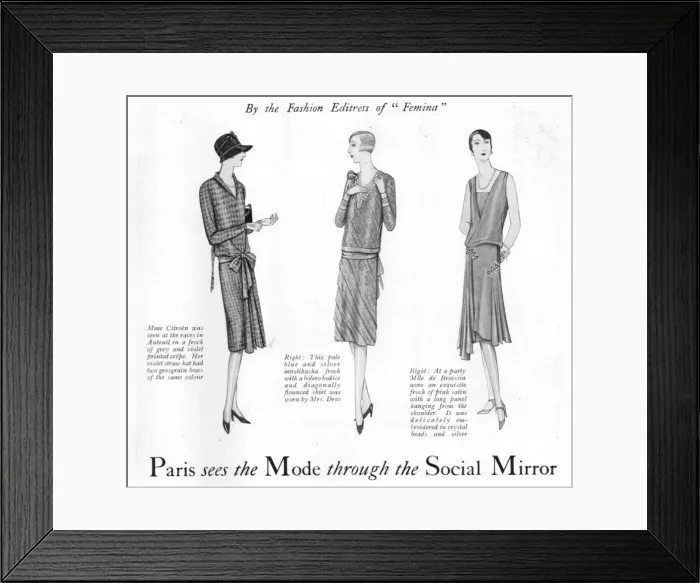 Framed Print : Paris Mode, Summer 1927 Framed Print : Paris Mode, Summer 1927
