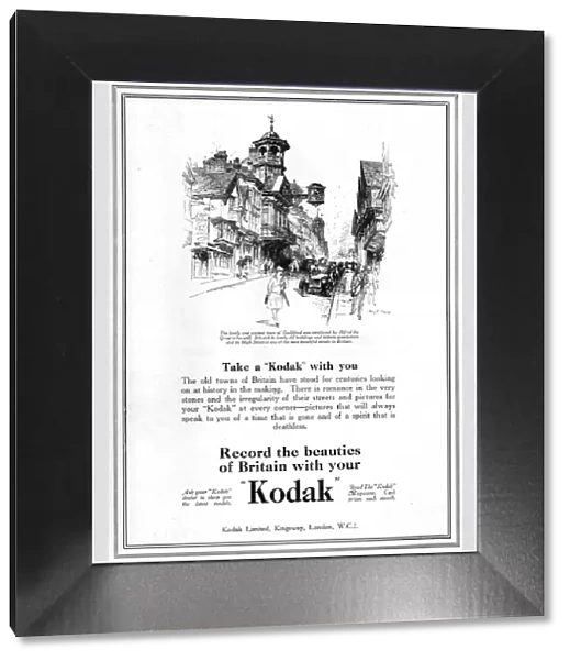 Advert for Kodak, 1927