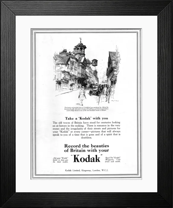Framed Print : Advert for Kodak, 1927 Framed Print : Advert for Kodak, 1927