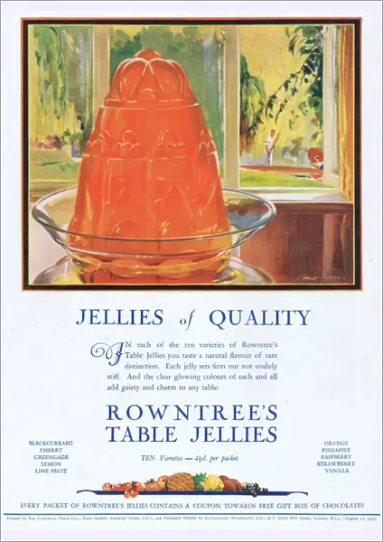 Advert for Rowntrees Table Jellies, 1927