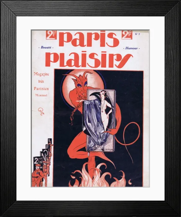 Framed Print : Cover for Paris Plaisirs number 7, December 1922 Framed Print : Cover for Paris Plaisirs number 7, December 1922