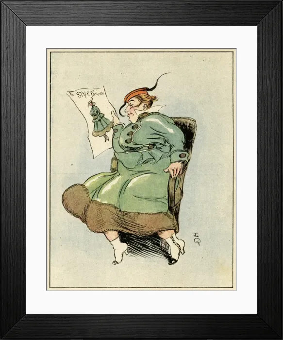 Framed Print : Cartoon, Elegance, WW1 Framed Print : Cartoon, Elegance, WW1