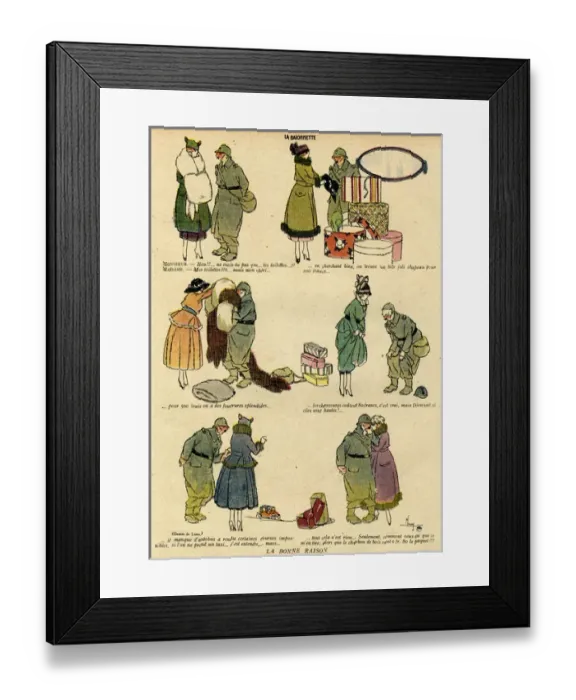 Framed Print : Cartoon, Good sense, WW1 Framed Print : Cartoon, Good sense, WW1