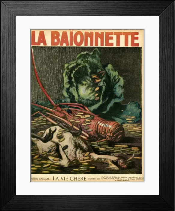 Framed Print : Front cover, La Baionnette, WW1 Framed Print : Front cover, La Baionnette, WW1