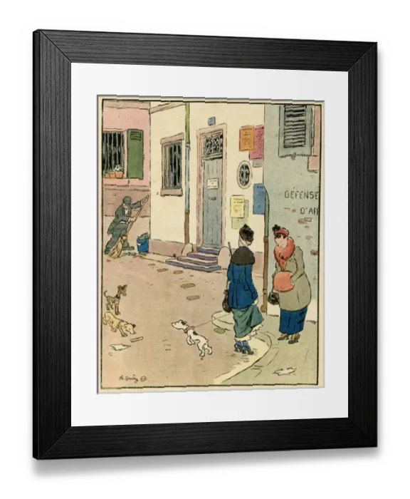 Framed Print : Cartoon, Replacing the maid, WW1 Framed Print : Cartoon, Replacing the maid, WW1