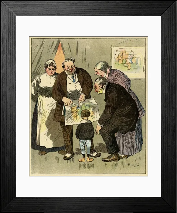 Framed Print : Cartoon, The interrupted conference, WW1 Framed Print : Cartoon, The interrupted conference, WW1