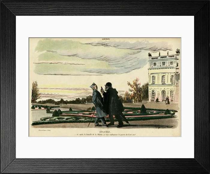 Framed Print : Cartoon, Strategy, WW1 Framed Print : Cartoon, Strategy, WW1
