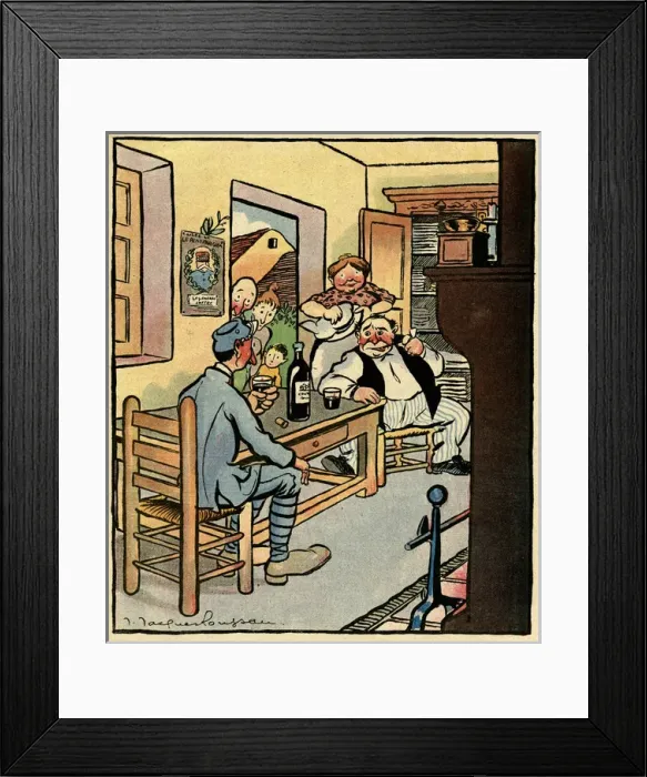 Framed Print : Cartoon, To the bitter end, WW1 Framed Print : Cartoon, To the bitter end, WW1