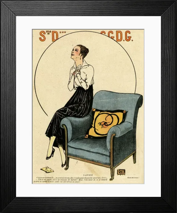 Framed Print : Cartoon, Naivety, WW1 Framed Print : Cartoon, Naivety, WW1