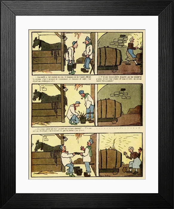 Framed Print : Cartoon, How to get hold of some plonk, WW1 Framed Print : Cartoon, How to get hold of some plonk, WW1